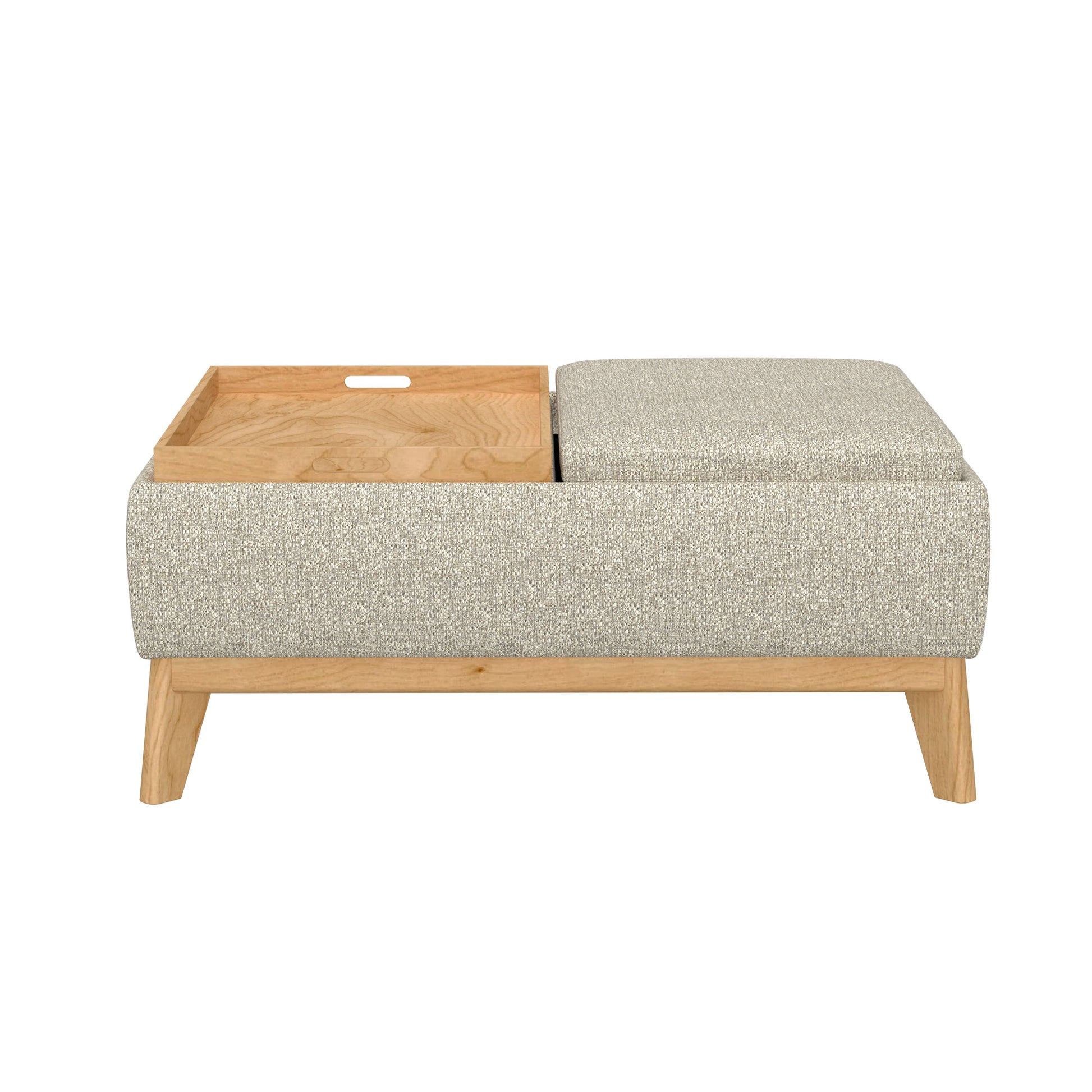 Revel Tan Reversible Tray Ottoman Tan Foam Engineered Wood