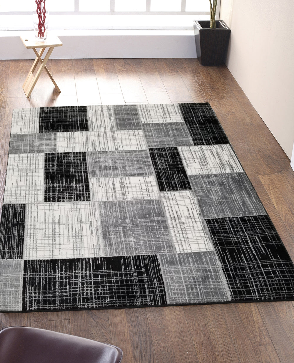 Jersey Area Rugs, Carpets For Livingroom, 5X7 Area Rugs ,3004 Grey Rectangle 5&7 Grey Contemporary Abstract Polypropylene