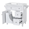 30'' Bathroom Vanity With Top Sink, Modern Bathroom Storage Cabinet With 2 Drawers And A Tip Out Drawer, Single Sink Bathroom Vanity Same As Sw000143Aak White Bathroom Modern Solid Wood Mdf Resin