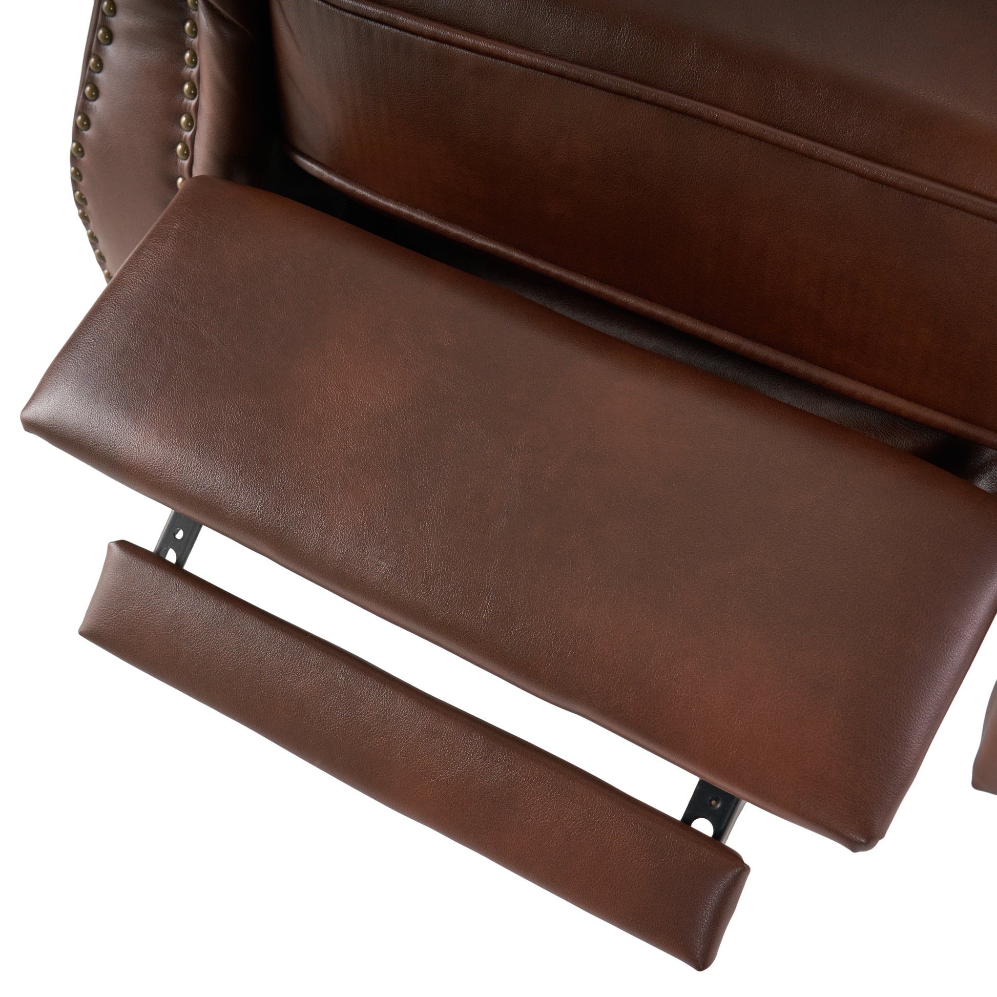 Push Rack Recliner Brown Pu