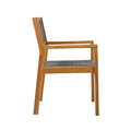 Braided Dining Chair Dark Grey Dark Grey,Teak Acacia Wood,Rope