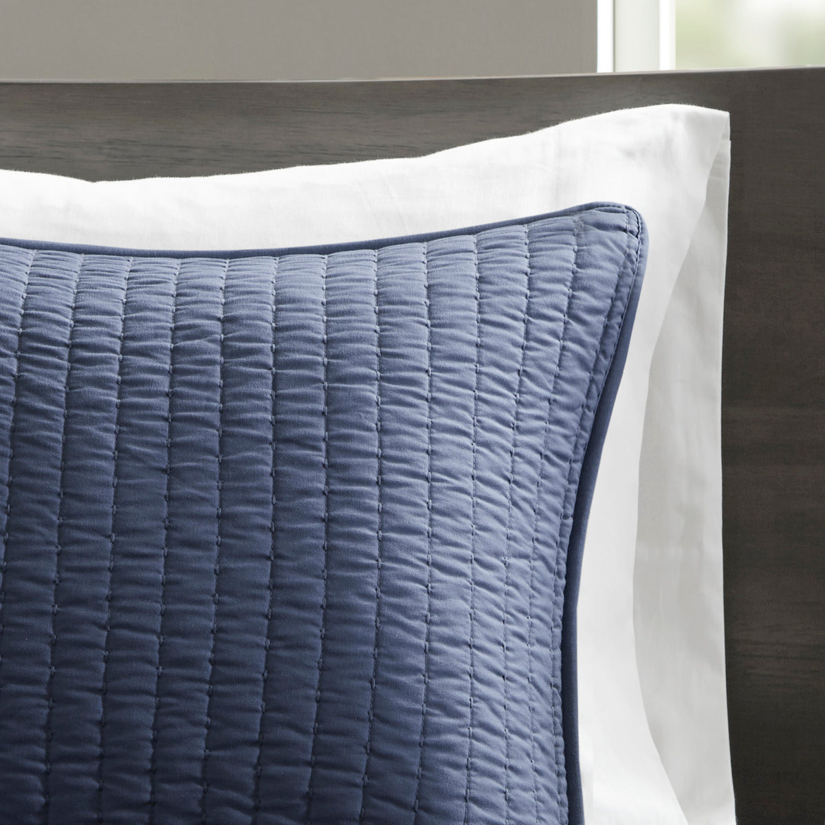 3 Piece Quilt Set Navy King Cal King King Navy Polyester