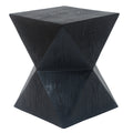 Prismatic Symmetry Side Table Black Concrete