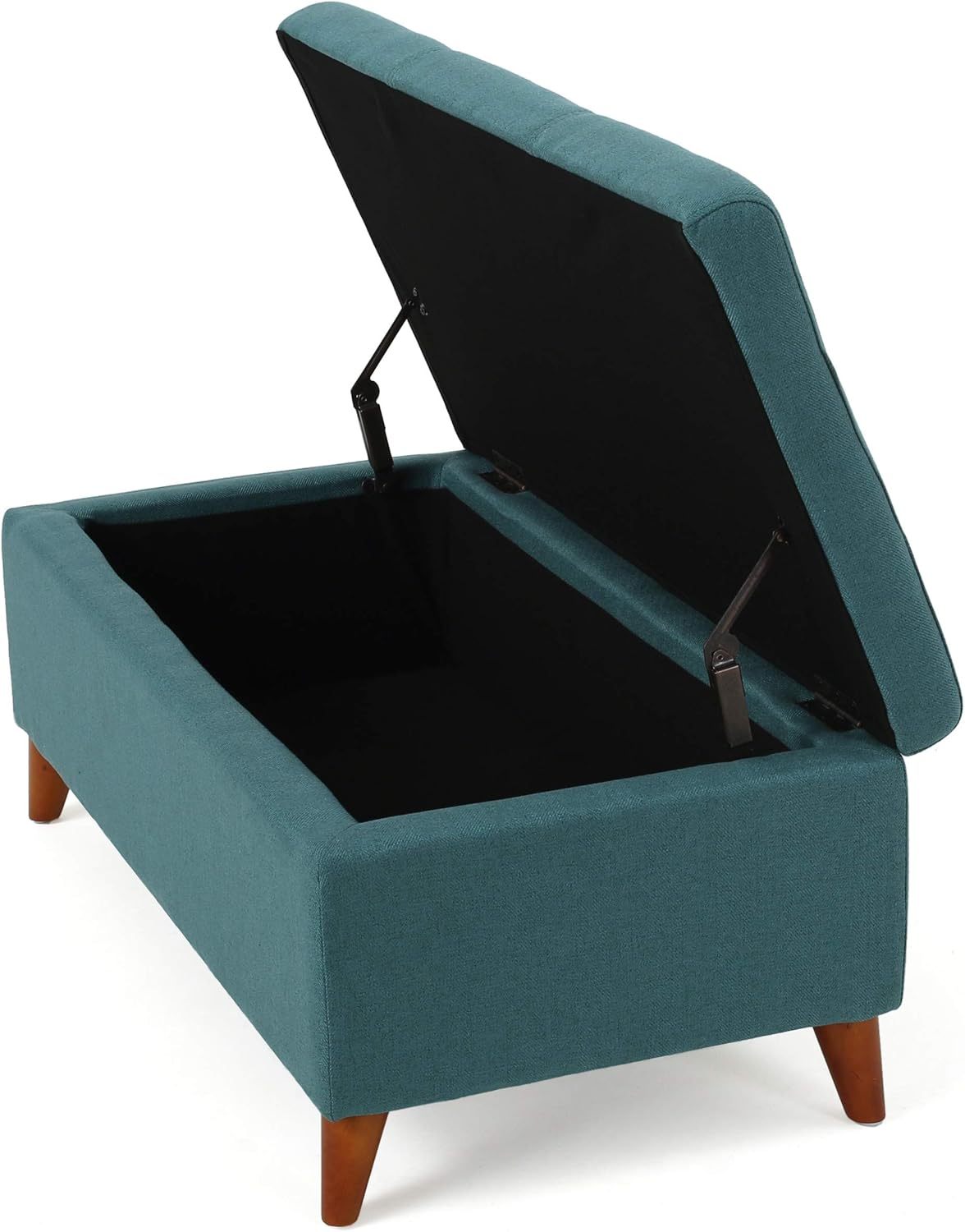 Storage Ottoman Teal Fabric