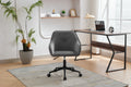 Velvet Office Desk Chair, Modern Home Desk Chair With Wheelsvanity Chairs For Living Room, Bedroom,Study Room Grey Black Foam Polyester Blend