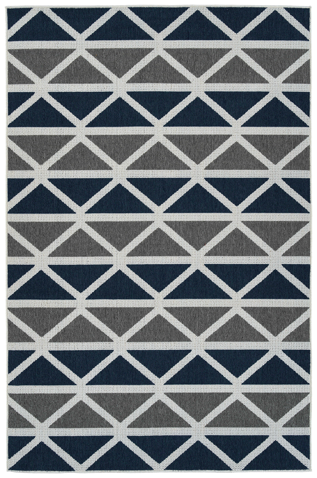 Contemporary, Transitional, Geometric, Nautical, Textured 1'9" X 3' Rectangle Throw Rug Grey Polypropylene