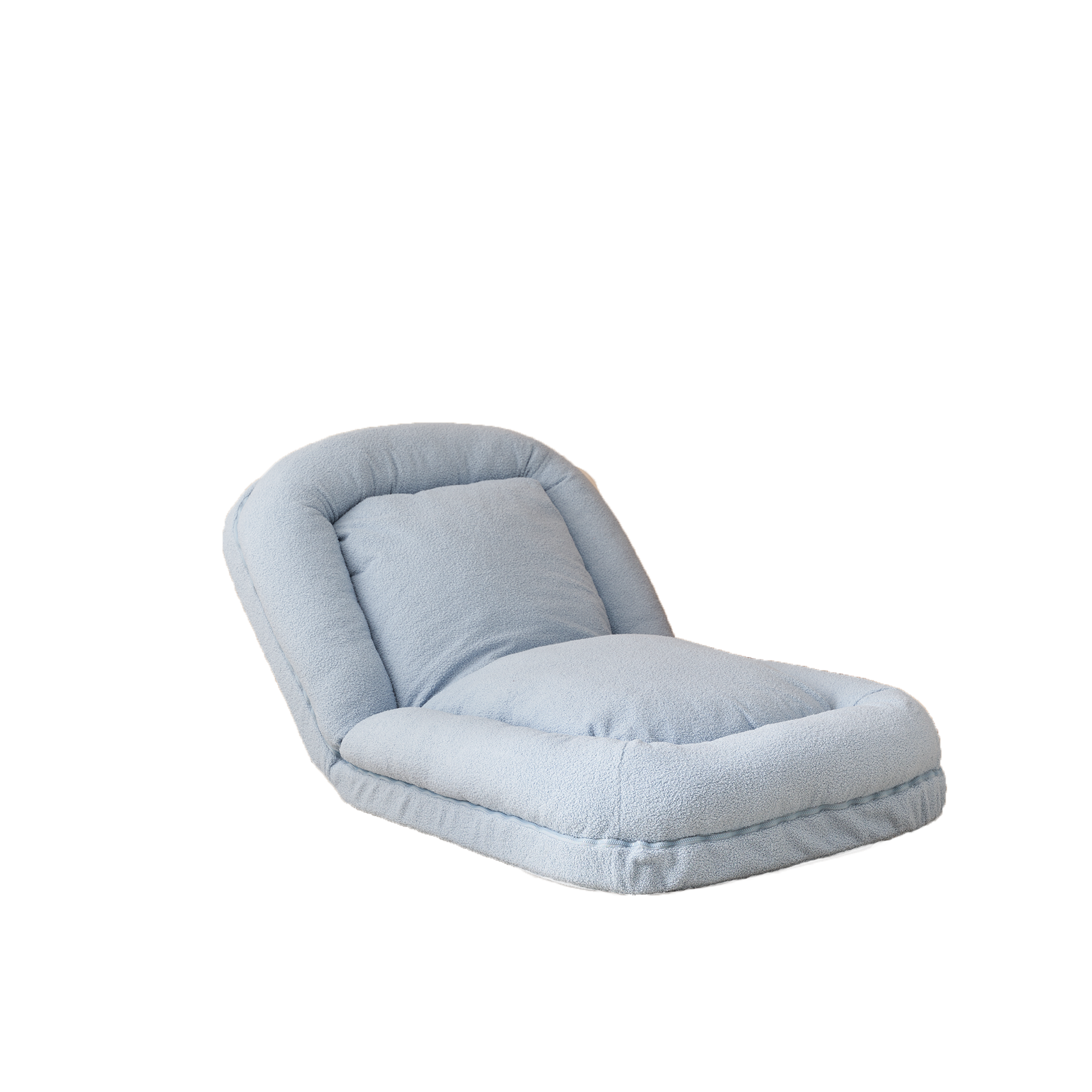 Triple Fold Down Sofa Bed,Blue Blue Metal Cotton Metal