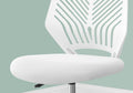 Office Chair, Adjustable Height, Swivel, Ergonomic, Computer Desk, Work, Juvenile, White Mesh, Black Metal, Contemporary, Modern White Foam Polyester