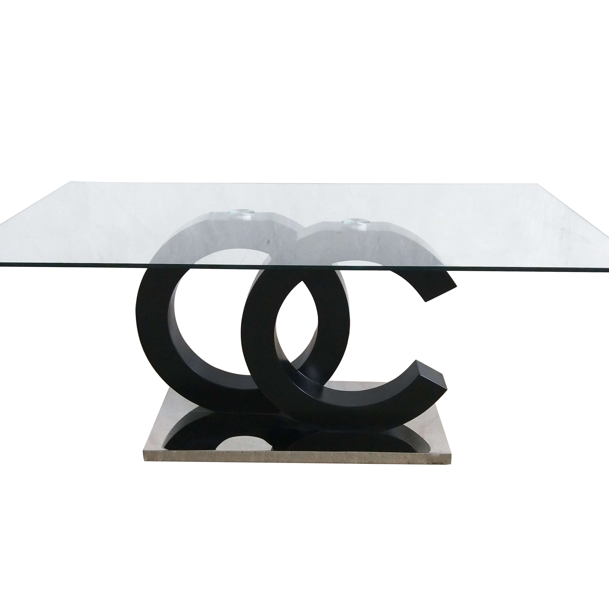 Aston Dining Table Black Mdf Steel