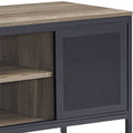 Rustic Oak And Black 1 Drawer Tv Stand Rustic Primary Living Space 50 Inches 50 59 Inches Wood Metal