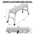 Work Platform Aluminum Portable Bench Folding Ladder Ansi Capacity 225 Lbs 40