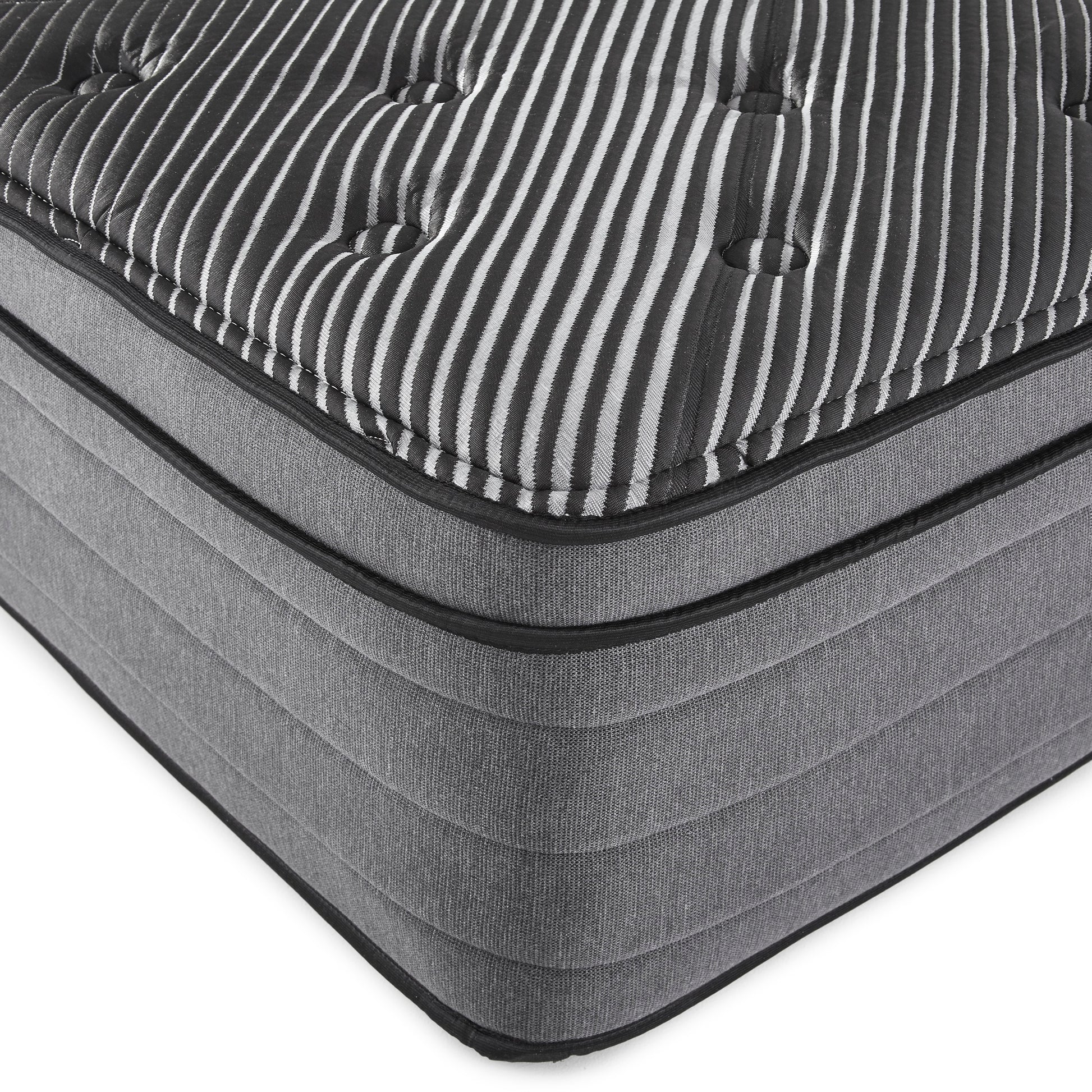 15" Pure Ice Eurotop Ultra Plush Twin Mattress Black Foam Spring Twin