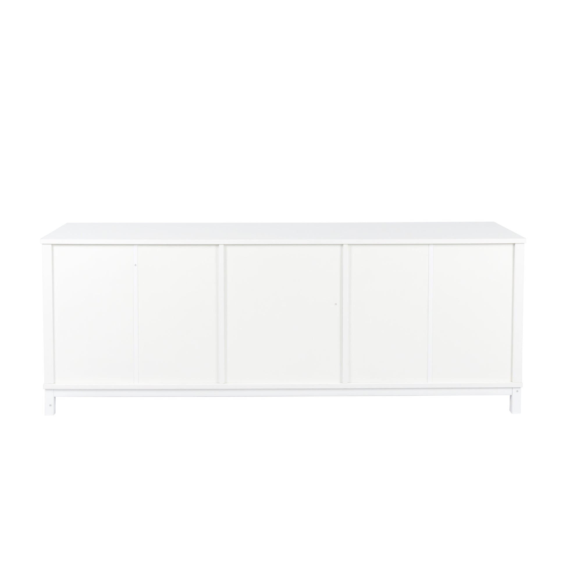 Modern White Tv Stand With Drawers And Cabinet For Organized Entertainment Center White 60 69 Inches Particle Board Mdf