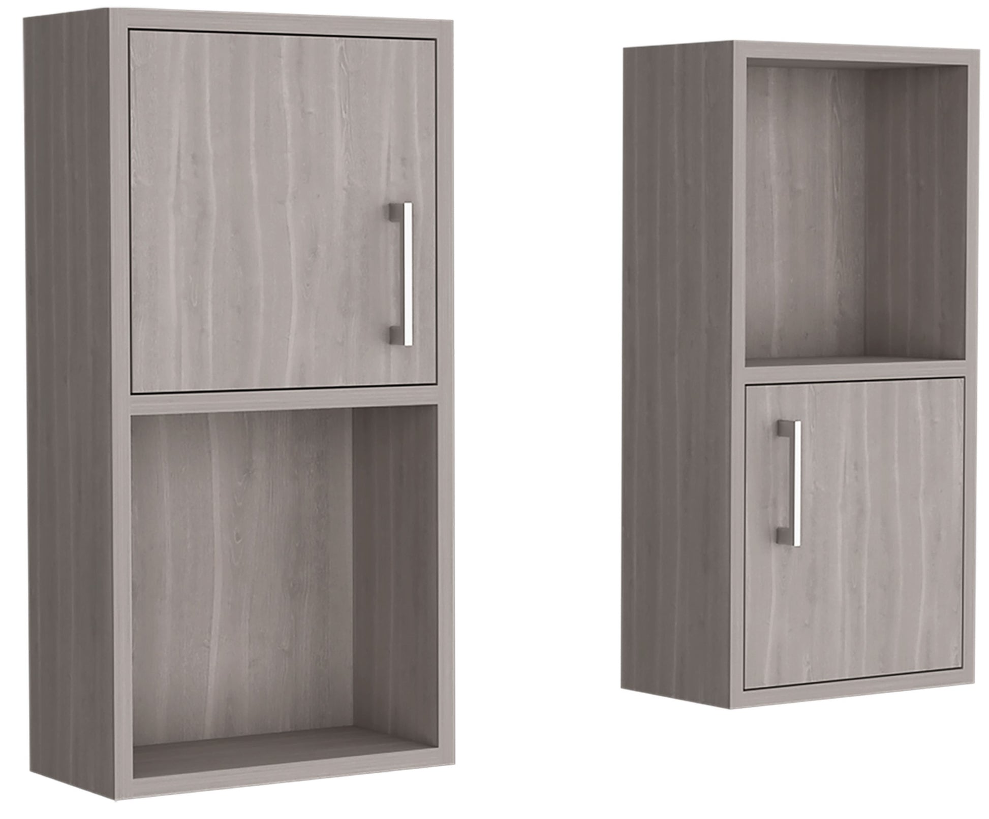 Wall Mounted Bathroom Medicine Cabinet Eak 24" H, Two Doors, Two Shelves,White Oak White Oak Solid Wood Mdf Engineered Wood