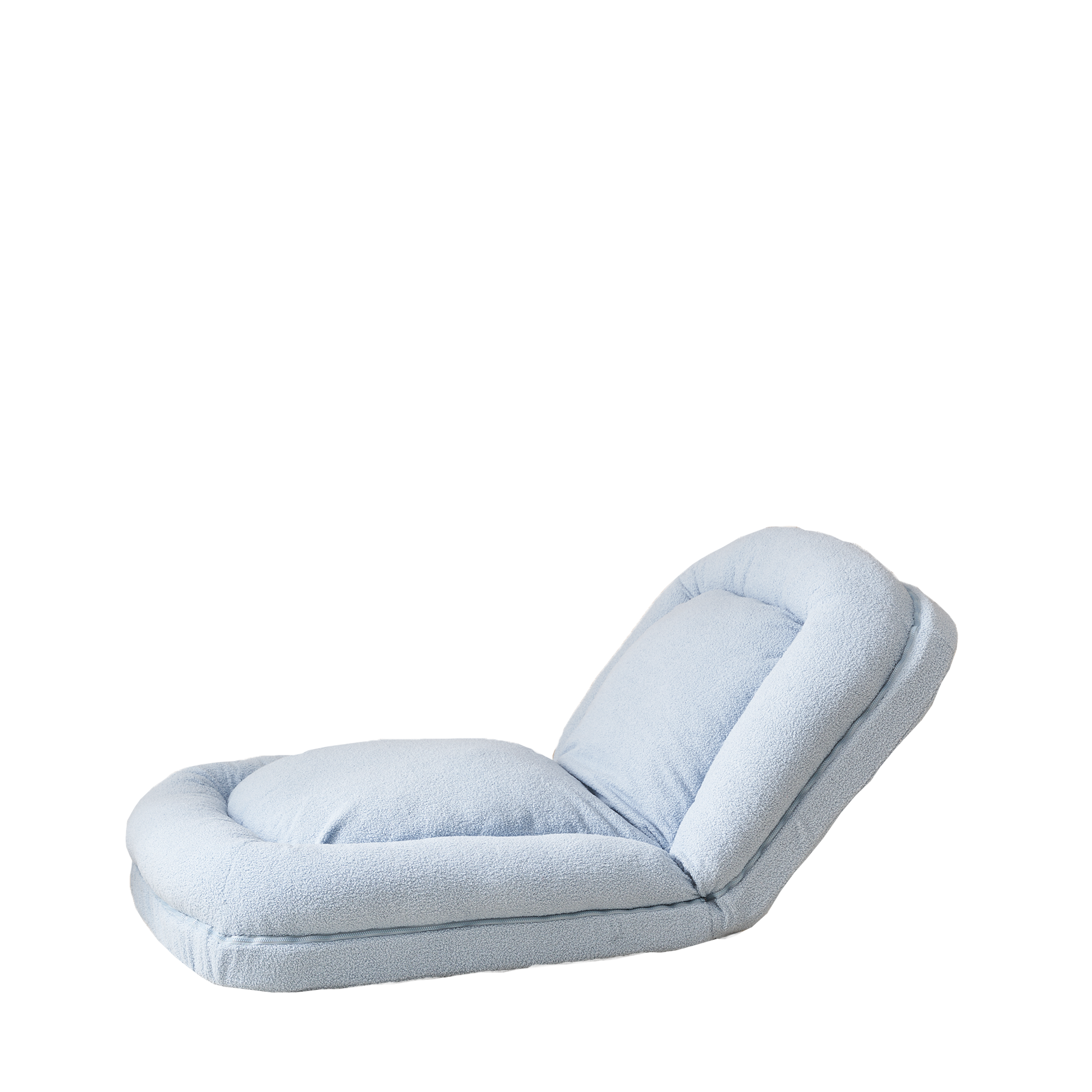 Triple Fold Down Sofa Bed,Blue Blue Metal Cotton Metal