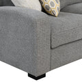 Repore Gray Right Side Facing Chaise Sectional Gray Foam Engineered Wood 3 Seat