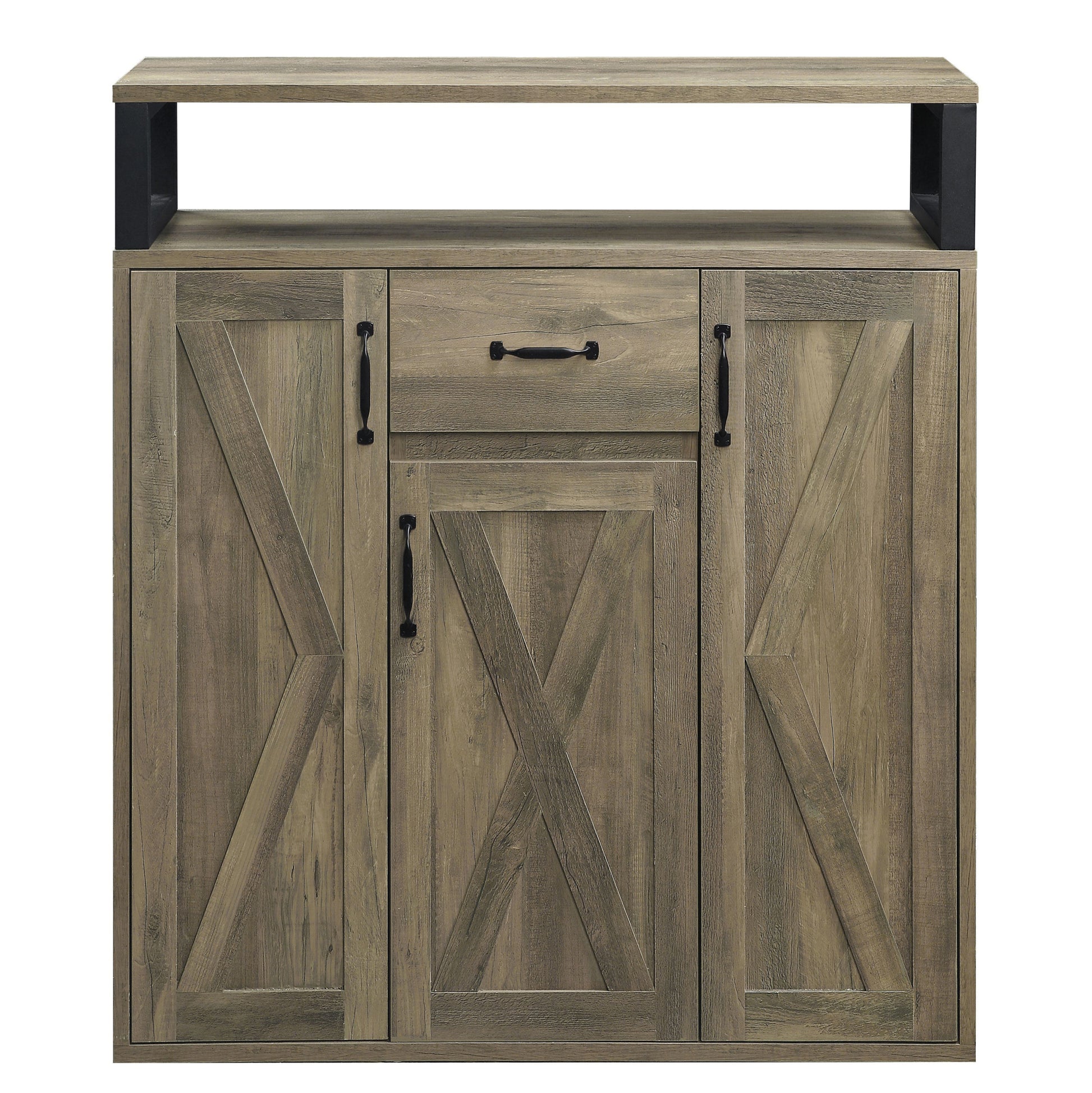 Rustic Oak Server With 3 Doors - Rustic Dining