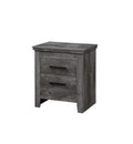 Rustic Grey Oak 2 Drawer Nightstand Rustic 2 Drawers Bedroom Rectangle Industrial Drawers Rust Solid Wood Mdf