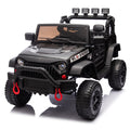 24V Kids Ride On Car W Parents Remote Control,400W Motor,Four Wheel Suspension,Adjustable Speed,Usb,Mp3,Music,Bluetooth,Large Display Screen,Power Display,Portable Handle,Safety Belt For Kids Aged 3 . Black 50 99 Lbs Polypropylene