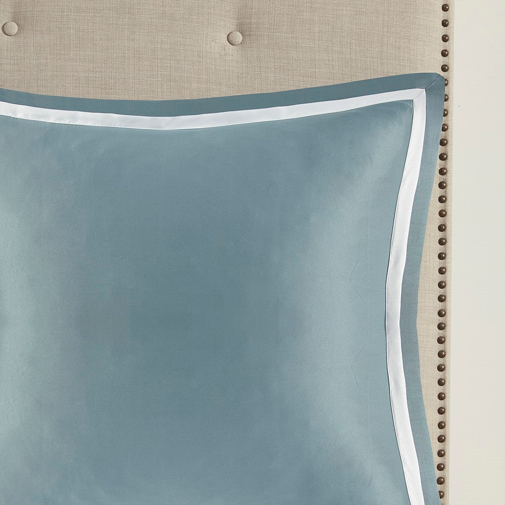 8 Piece Jacquard Comforter Set Aqua Silver Queen Queen Aqua Silver Polyester