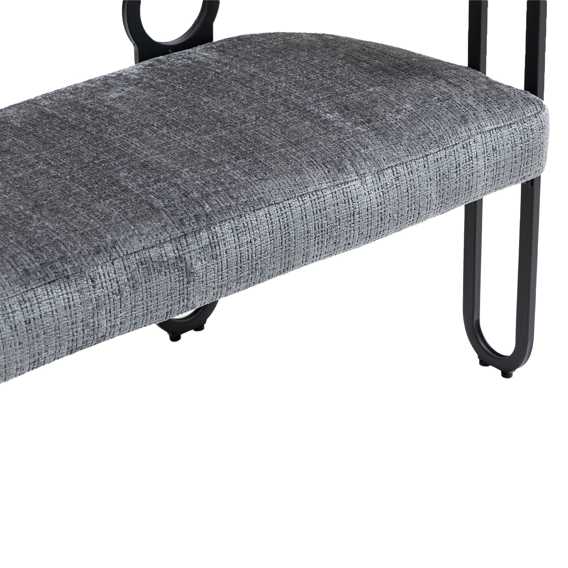 Coolmore Modern Loveseat 2 Seater Sofa Chenille Fabric Couch With Arms And Metal Legs For Living Room, Home Office, Studio Gray Chenille Gray Primary Living Space Soft Foam Chenille