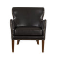Daniela Deep Brown High Leg Slope Arm Chair Brown Foam Faux Leather