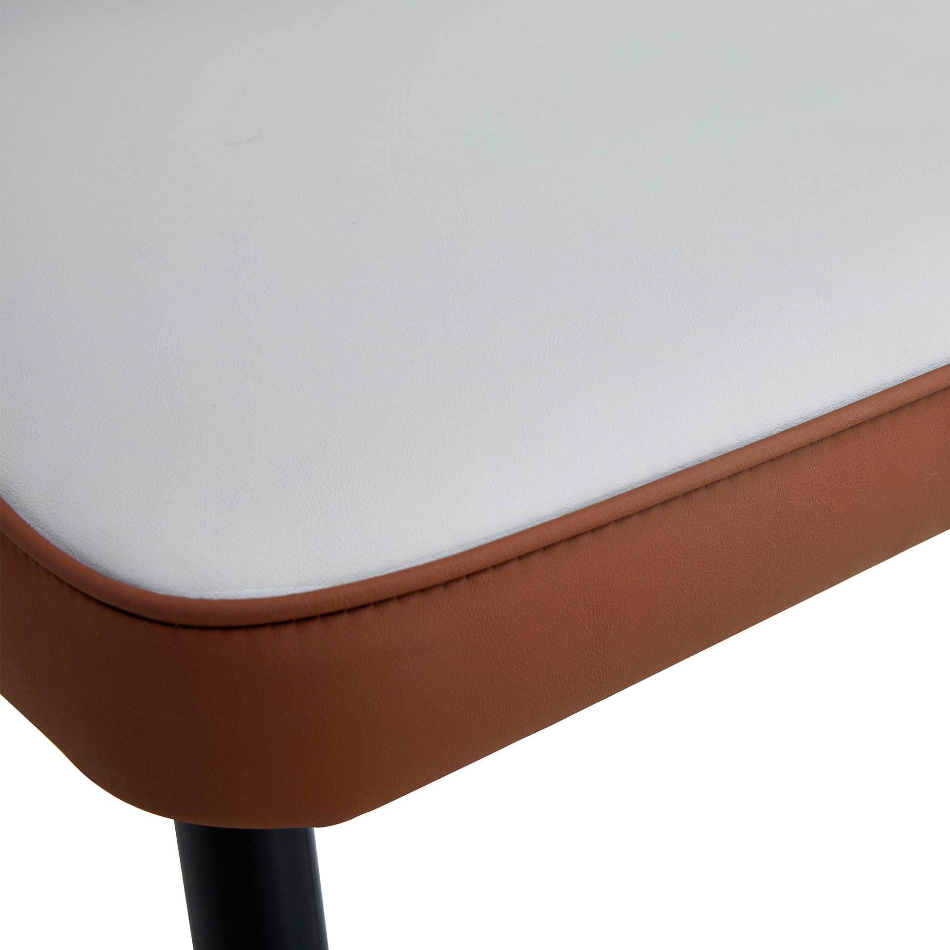 Table And Chair Set.Modern Rectangular Dining Table With Black Textured Stickers Glass Tabletop And Gold Plated Metal Legs.Paried With 6 Comfortable Chairs With Pu Seats And Black Metal Legs. Black Gold,Brown,Light Gray Seats 6 Glass Metal