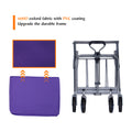 Outdoor Garden Multipurpose Micro Collapsible Beach Trolley Cart Camping Folding Wagon Purple Silver Garden & Outdoor Oxford Fabric Steel