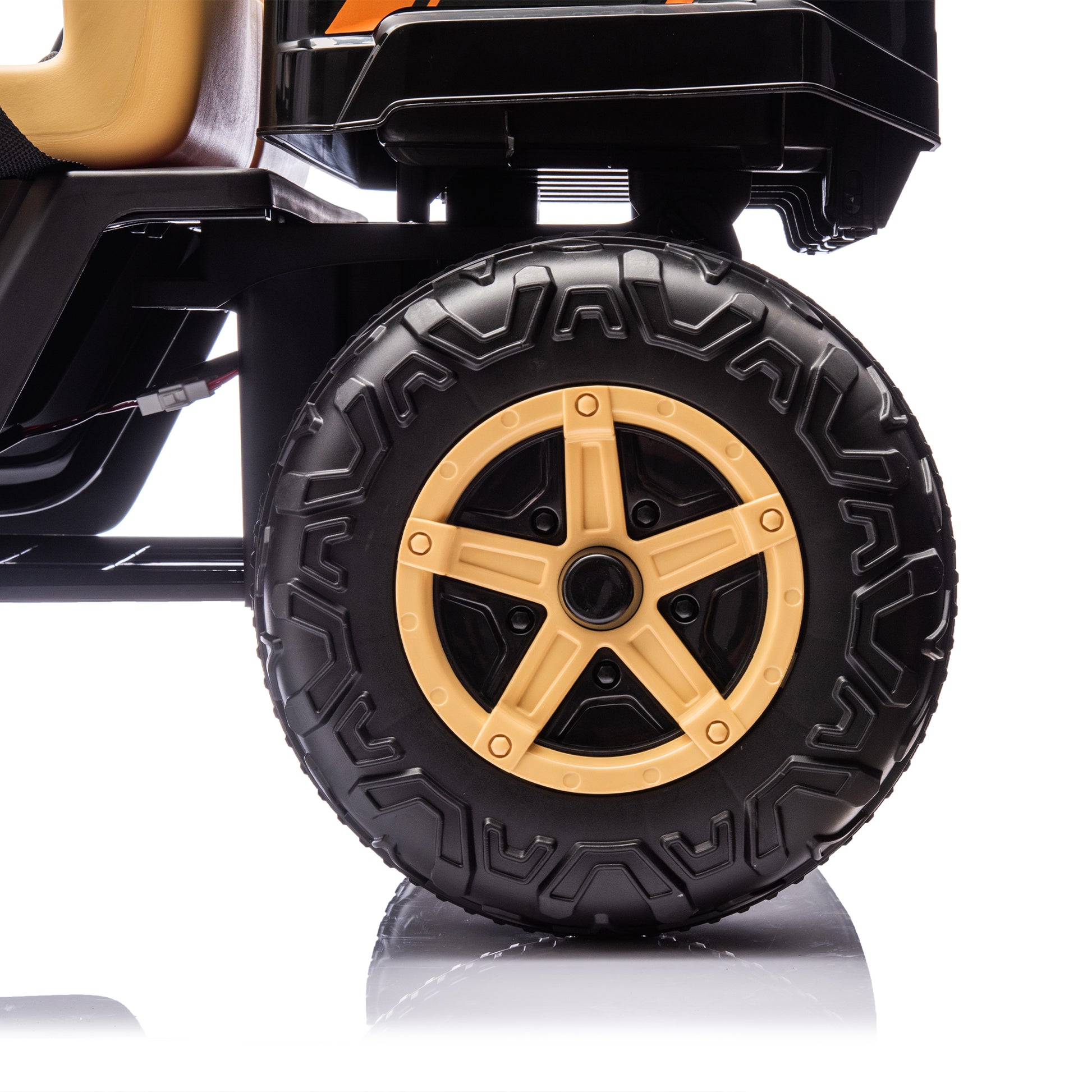 24V Xxxl Kids Ride On Utv W Parents Remote Control,Two Seater,Automatic Tipping Bucket,Rear Wheel Suspension,Slow Start,Portable Handle,Safety Belt,Led Light,Usb,Mp3,Bluetooth,Horn For Kids Aged 3 8. Black 50 99 Lbs Polypropylene