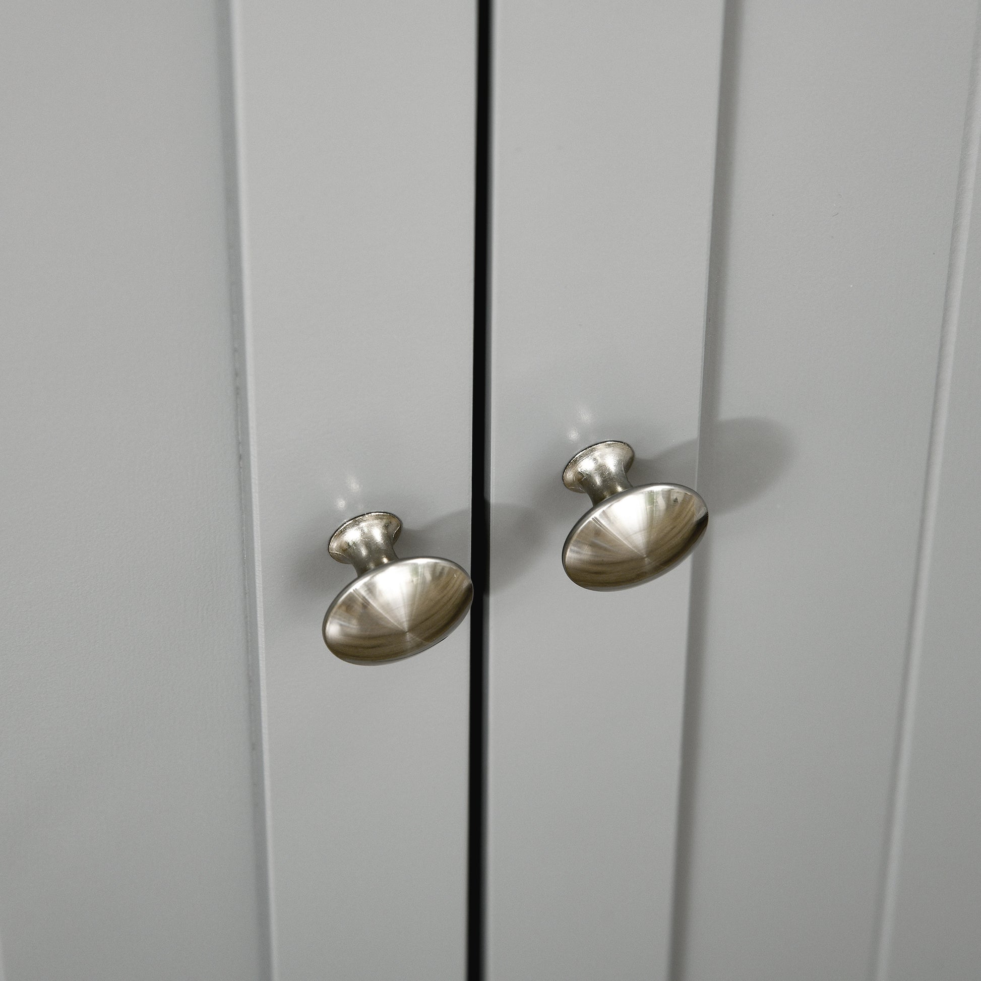 Homcom 41" Kitchen Pantry Storage Cabinet, Freestanding Kitchen Cabinet With 12 Door Shelves, Double Doors, 5 Tier Shelving And Adjustable Shelves, Paper Gray Gray Mdf