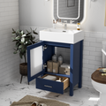 20 Inch Bathroom Vanity With Ceramic Sink Andstorage Ideal For Small Bathrooms Blue Bathroom Solid Wood Mdf