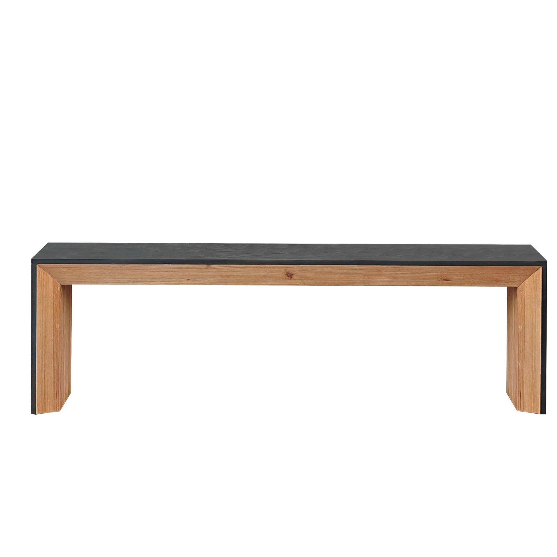 Dining Bench, Wood Bench Multicolored Bench Indoor Home Bedroom Bed End Restaurant Modern Hallway Furniture, 59" W X 15.15" D X 17.9" H Black Natural Dining Room Antique,Farmhouse,Minimalist,Modern Partice Board Mdf Pine Wood,Solid Wood Mdf,Wood