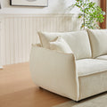 3 Seater 1 Seater Combo Sofa Modern Living Room Sofa, Linen Fabric Sofa, Wooden Frame With 3 Pillows, Apartment Sofa Furniture Beige Chenille Wood Primary Living Space Pine Foam Fabric 4 Seat