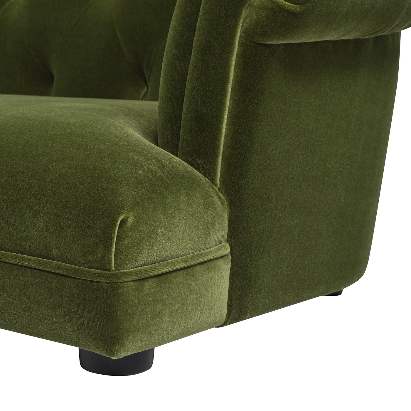 Kiki 36.5" Chesterfield Dog Sofa Bed, Medium, Olive Green Performance Velvet Olive Green Foam Velvet