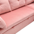 United We Win Furniture, Modular L Shaped Sofa, Modular Long Sofa With Reversible Chaise Lounge, Sofa Bed, Sleeper Sofa, Modular Sofa Combination With Storage Seats. Pink Velvet 3 Seat