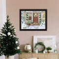 Holiday Porch Black Framed Wall Art For Living Room, Farmhouse Wall Art Print For Home Decor, Bedroom Wall Art By Pam Britton Multicolor Wood Paper
