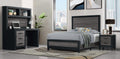 Soluto Grey And Black Twin Bed Black Gray Solid Wood Mdf