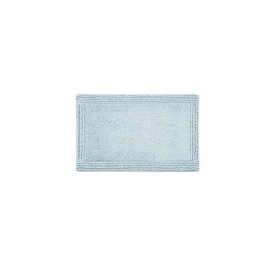 100% Cotton Tufted 3000 Gsm Reversible Bath Rug Blue Cotton