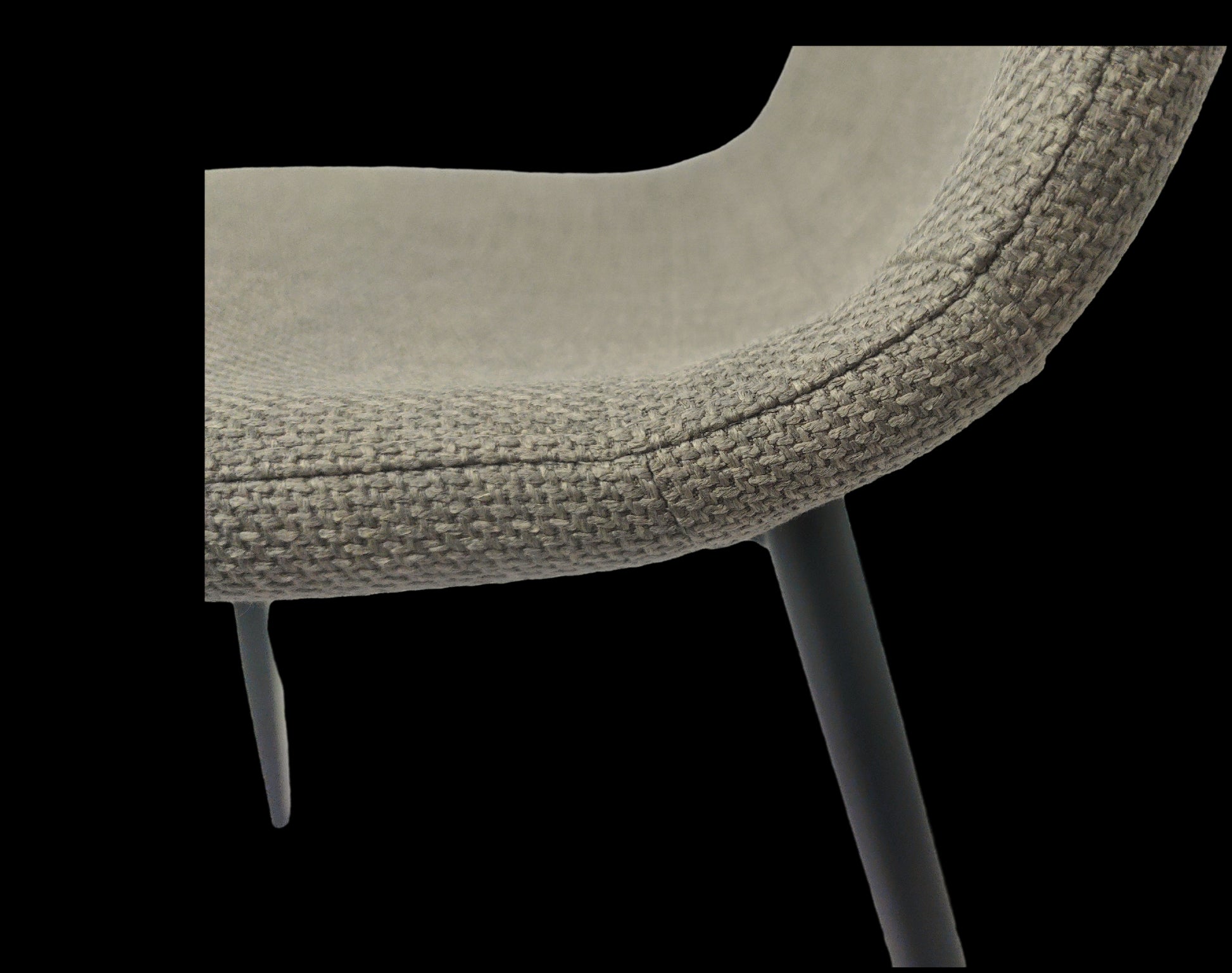 Dining Chairs Set Of 4,Modern Kitchen Dining Room Chairs,Upholstered Dining Accent Chairs In Linen Cushion Seat And Sturdy Black Metal Legs Grey Light Gray Foam Linen