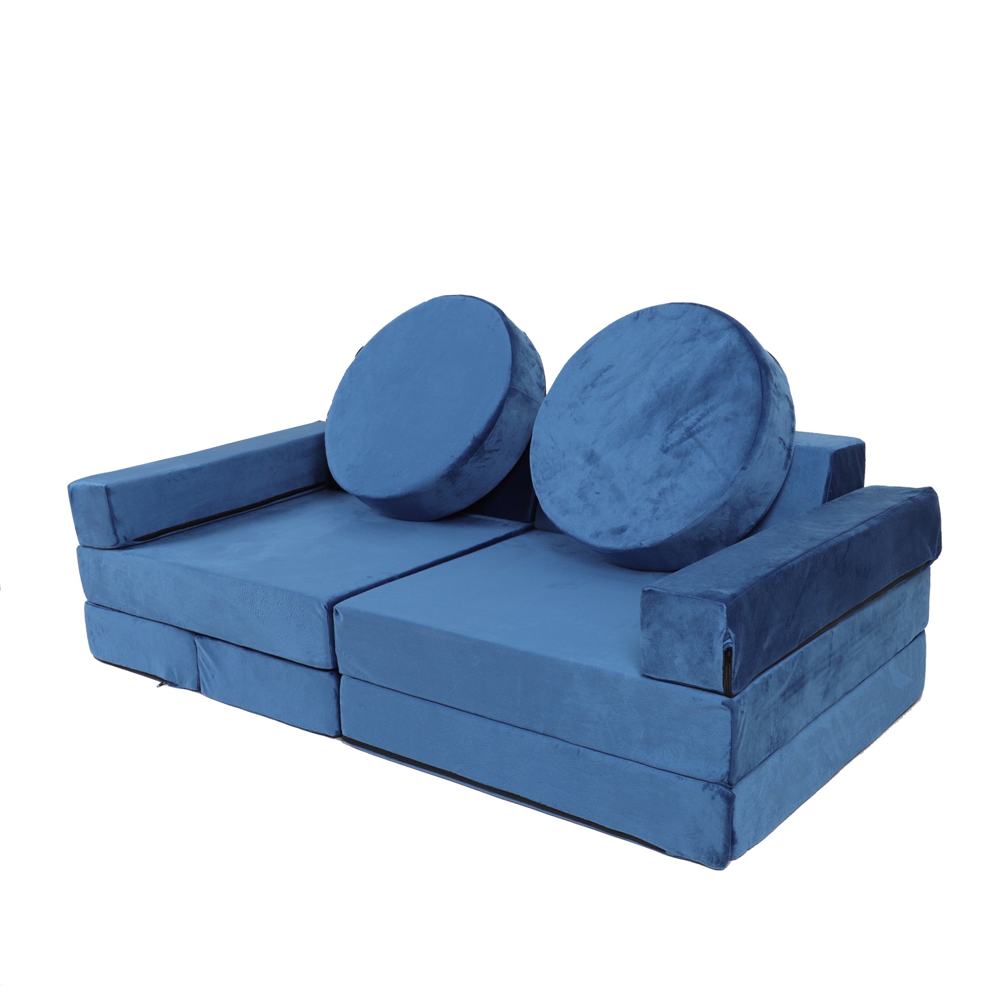 14Pcs Kids Sofa Modular Play Couch,Child Sectional Sofa To Boost Creativity,Boys And Girls Diy Creativing Playroom Couch Furniture For Toddlers Conertible Foam And Floor Cushion Blue Blue Foam Foam