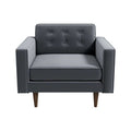 Casey Velvet Lounge Chair Grey Velvet