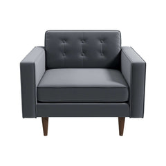 Casey Velvet Lounge Chair Grey Velvet
