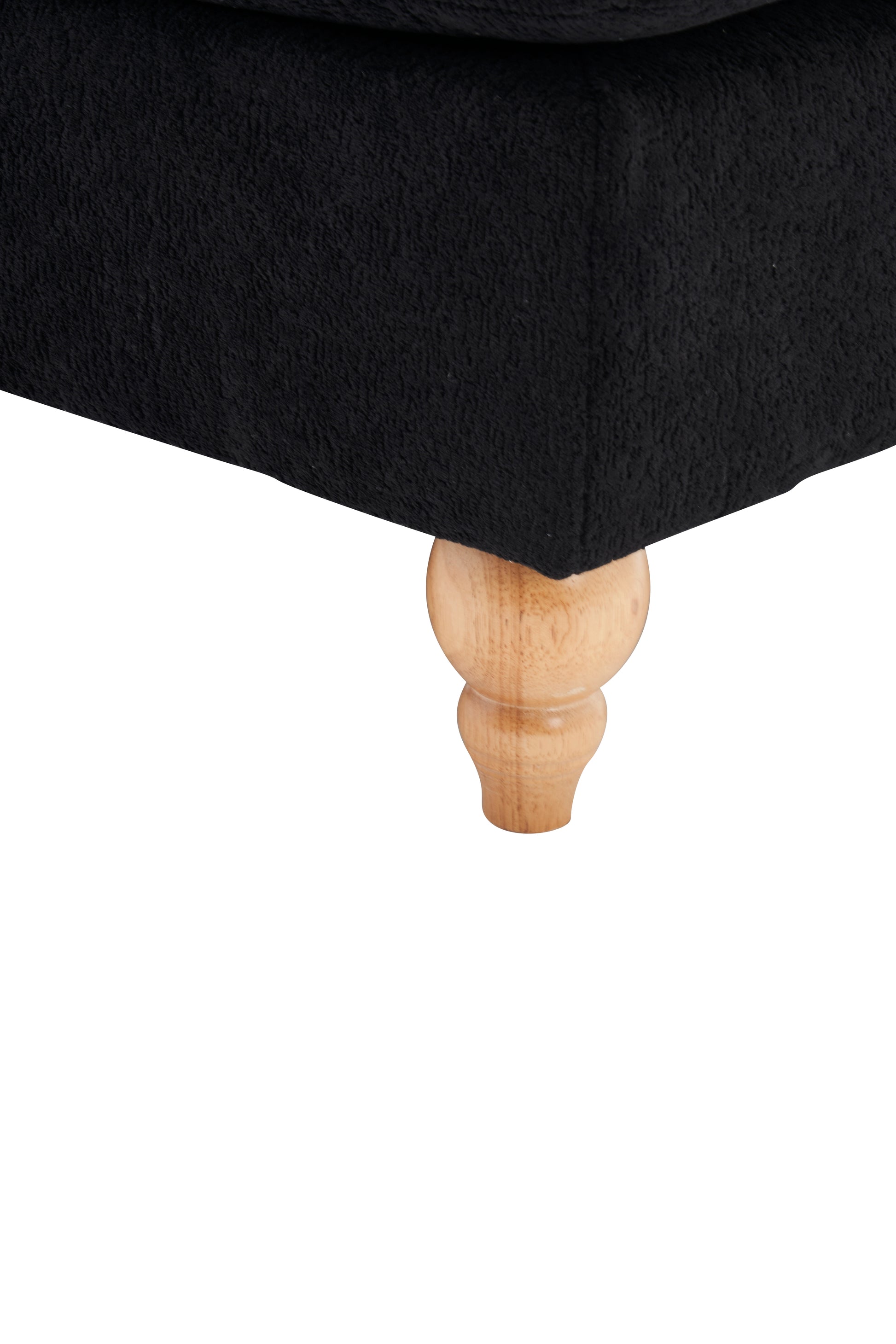 Modern Mid Century Indoor Oversized Chaise Lounger Comfort Sleeper Sofa With Soild Wood Legs Black Foam 1 Seat