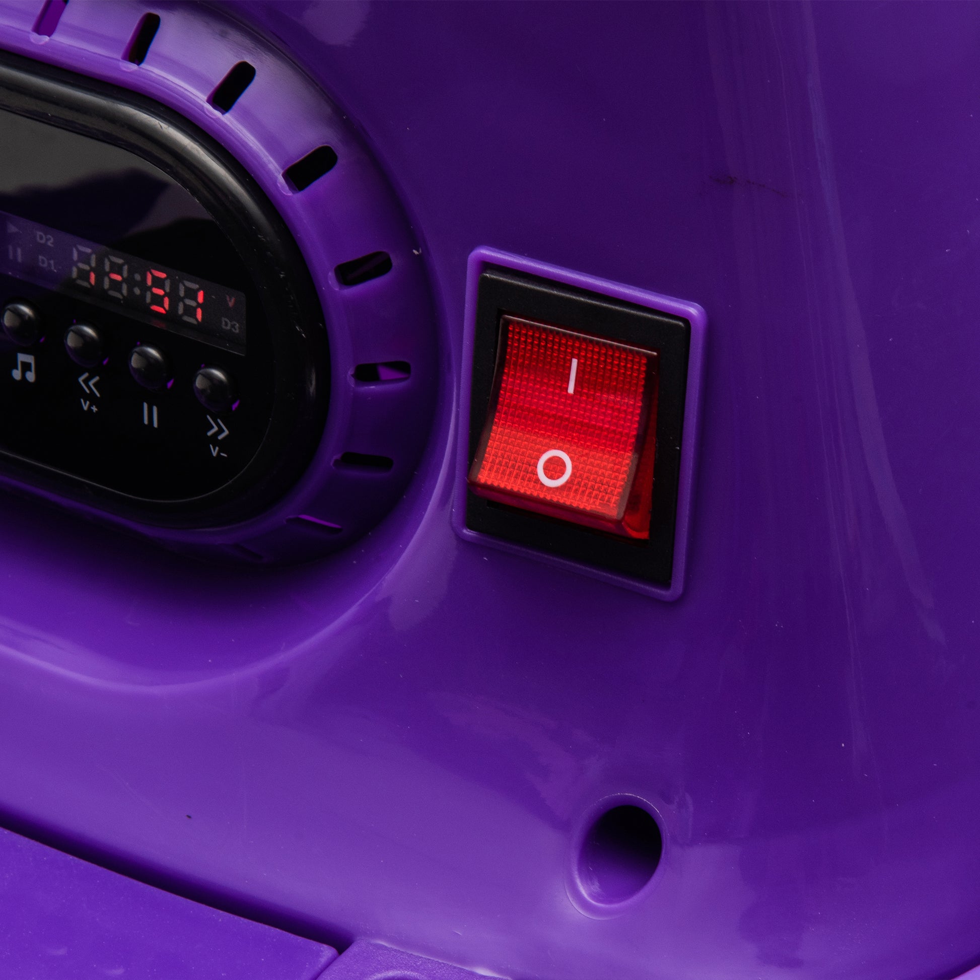 12V Kids Ride On Bumper Car W Parents Control,Rotate 360 Degrees,Two Handed Switch For Direction Control,Bumper Strip,Light Belt,Mp3 Music,Bluetooth,Provide A Speed Of 0.75Mph For Kids Of 2 5 Purple