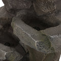 Apache 4 Tier Fountain, Candler Outdoor Fountain, Stone Gray, No Assembly Required Stone Gray Polyresin