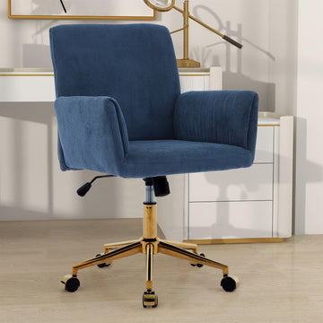 Ts Office Chair Blue Corduroy
