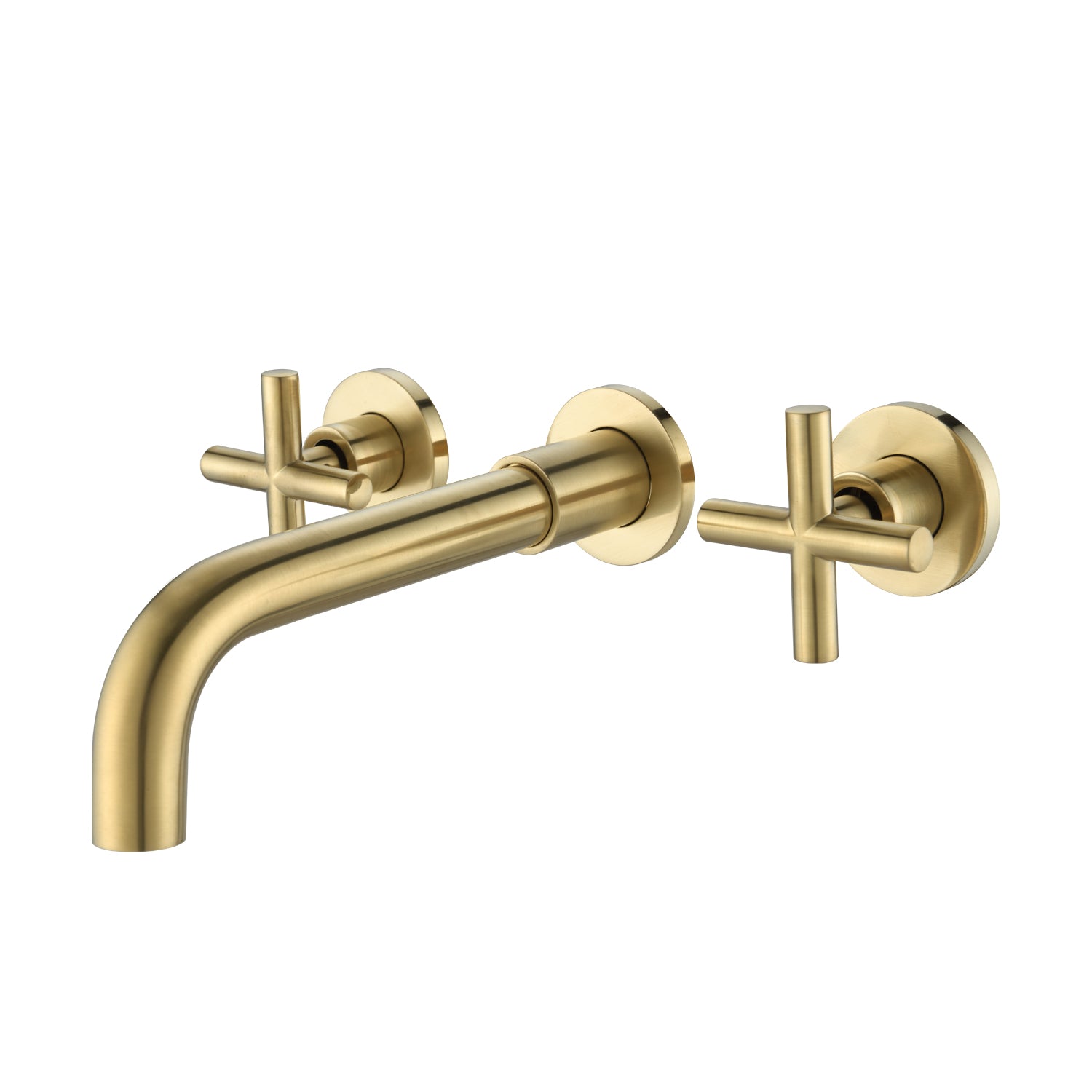 Bathroom Faucet Wall Mounted Bathroom Sink Faucet Brushed Gold Brass