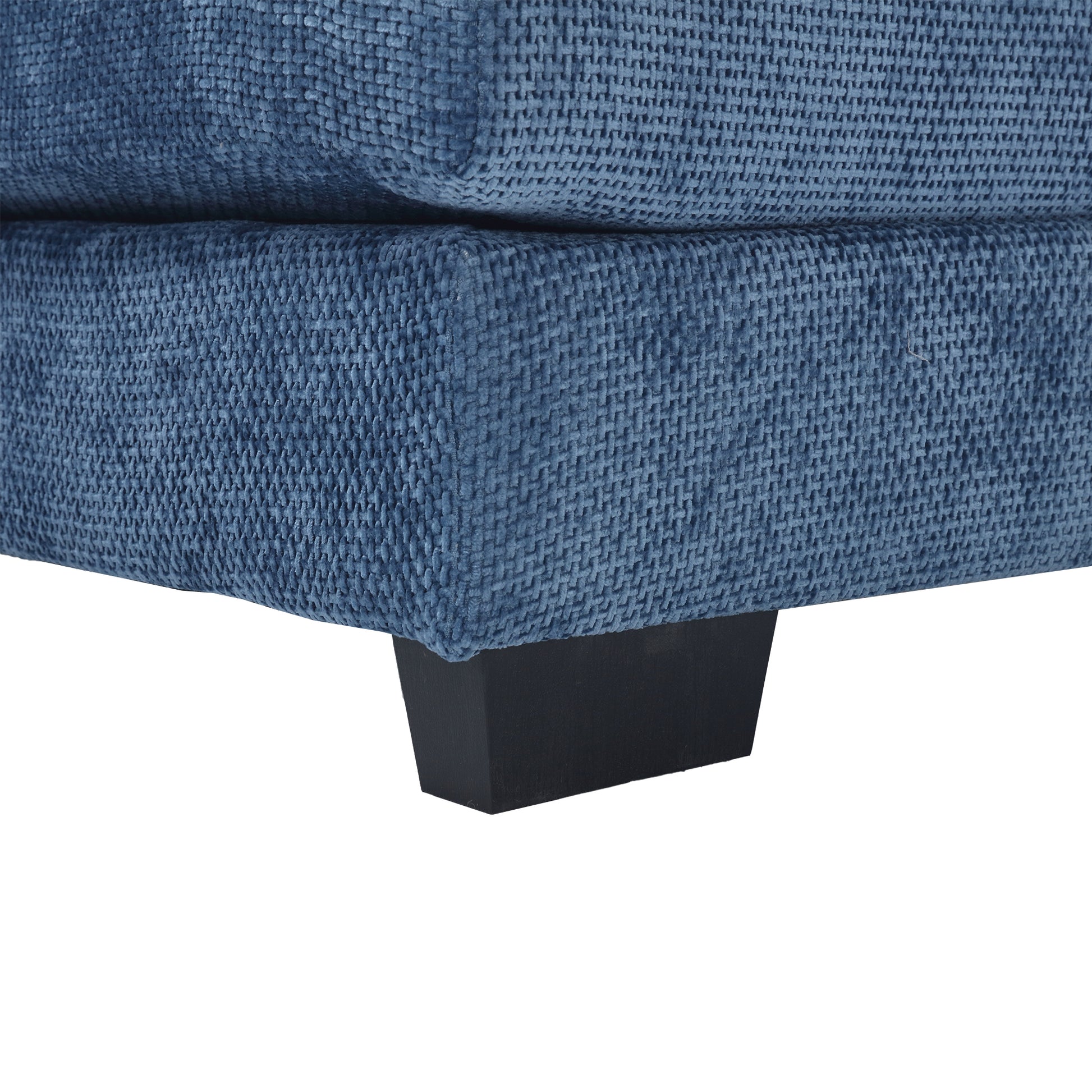 United We Win Modern Large Chenille Fabric U Shape Sectional Sofa Navy Chenille