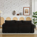 Modern Sectional Couch2 Pieces Corduroy Couch Cushion Coverssoft Stretch Sofa Slipcovers With 2Pcs Pillows Black Corduroy 2 Seat