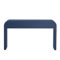 Unique Modern Rounded And Smooth Surface Console Table With 2 Drawers For Living Room And Entryway Navy Blue Navy Blue Primary Living Space Drawers Glossy Mdf